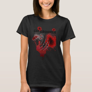 Katzenliebhaber Halloween Groomer Kostüm Lustig Bl T-Shirt