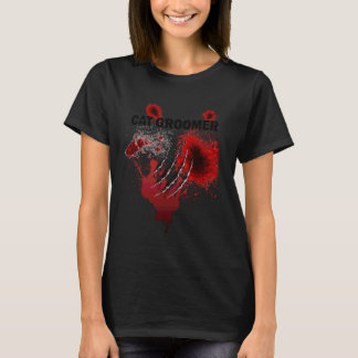 Katzenliebhaber Halloween Groomer Kostüm Lustig Bl T-Shirt