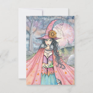 Katzenliebhaber Halloween-Postkarte Karte