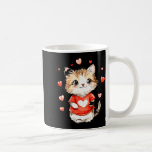 Katzenliebhaber Herz Mädchen Kätzchen Valentinstag Kaffeetasse