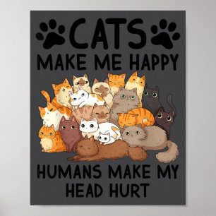 Katzenliebhaber Katzenperson Katzenrettung Lustige Poster