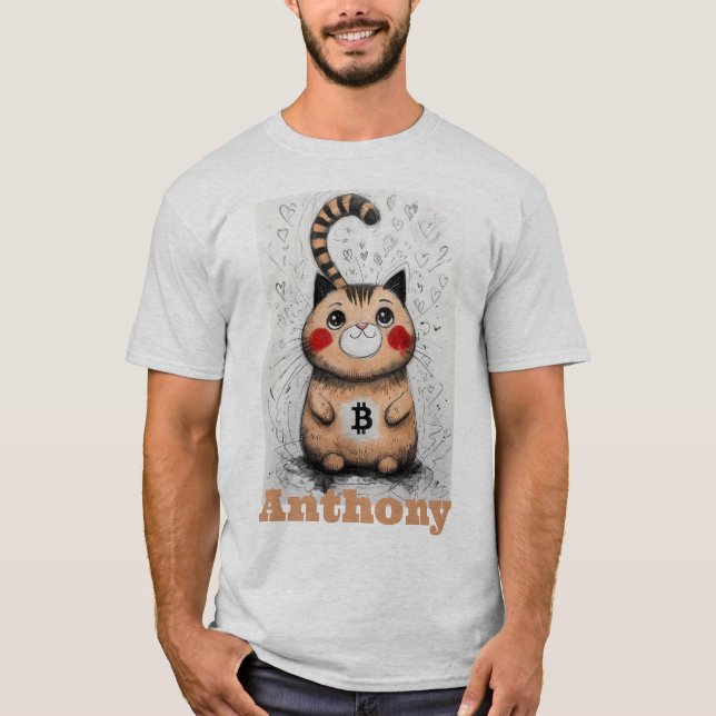 Katzenliebhaber Kryptogeschenk bearbeitet T-Shirt (Vorderseite)
