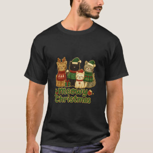 Katzenliebhaber Lustiges Weihnachten Süße Katze Fr T-Shirt