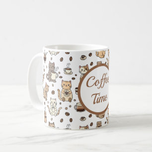 Katzenliebhaber-Mug Coffee Time Kaffeetasse