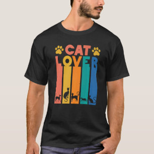 Katzenliebhaber Retro Vintage Lustige Katze Premiu T-Shirt