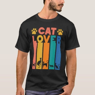 Katzenliebhaber Retro Vintage Lustige Katze T-Shirt