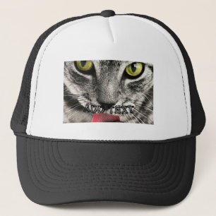 Katzenliebhaber Schrecklicher Blick mit ADD TEXT G Truckerkappe