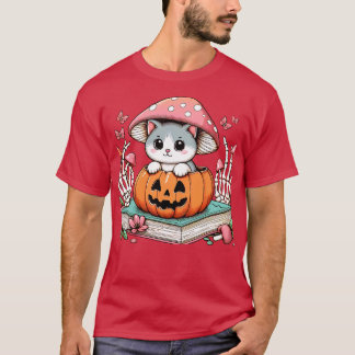 Katzenliebhaber Skelett Hand Halloween Haustier Fr T-Shirt