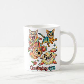 Katzenliebhaber Spaß Katze Neugieriges Quartett, K Kaffeetasse