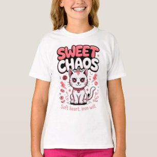  Katzenliebhaber Süßes Geschenk für Mädchen gekrön T-Shirt