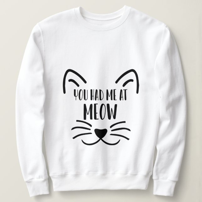 Katzenliebhaber Sweatshirt (Design vorne)