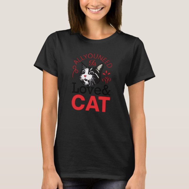 Katzenliebhaber T-Shirt (Vorderseite)