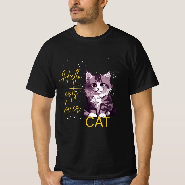 Katzenliebhaber T - Shirt (Vorderseite)