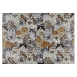 Katzenliebhaber Temperglas Schneidebrett