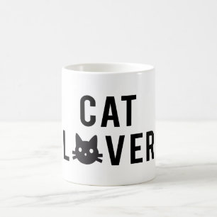 Katzenliebhaber-Textentwurf mit Gesicht der Tasse