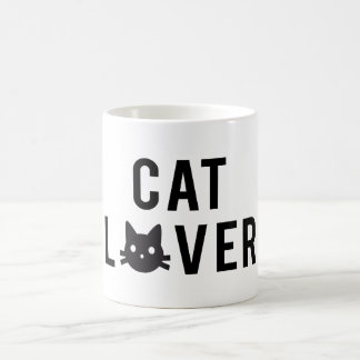 Katzenliebhaber-Textentwurf mit Gesicht der Tasse