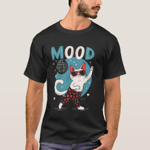 Katzenliebhaber Tier Retro Disco Nachtclub Tanzend T-Shirt