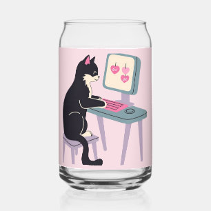 Katzenliebhaber Tuxedo-Katze Dosenglas