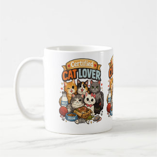 Katzenliebhaber Vibes – Süßes Katzendesign. Kaffeetasse