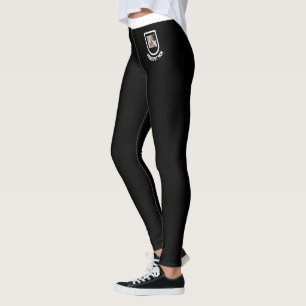 Katzenliebhaber Vintage Weiß Personalisiert Black  Leggings