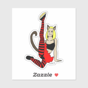 Katzenmädchen aufkleber