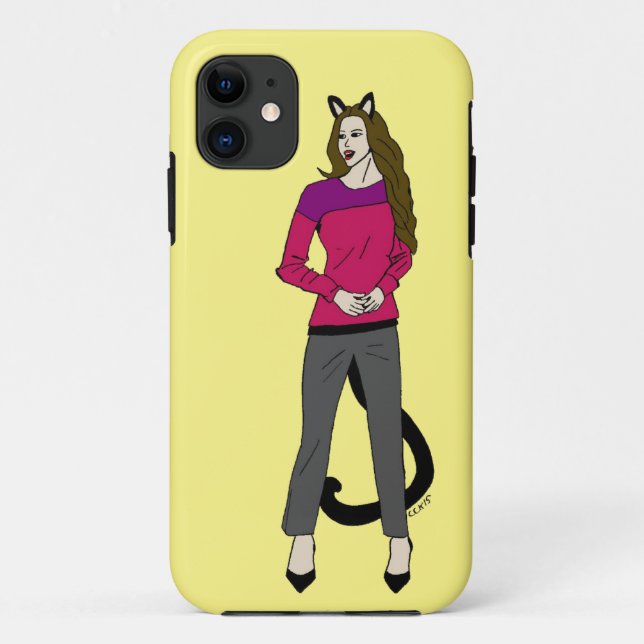 Katzenmädchen   Case-Mate iPhone hülle (Rückseite)