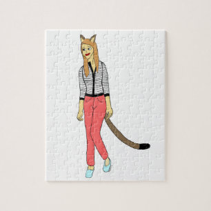 Katzenmädchen Puzzle