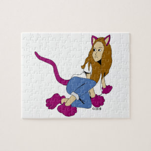 Katzenmädchen Puzzle