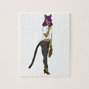 Katzenmädchen Puzzle