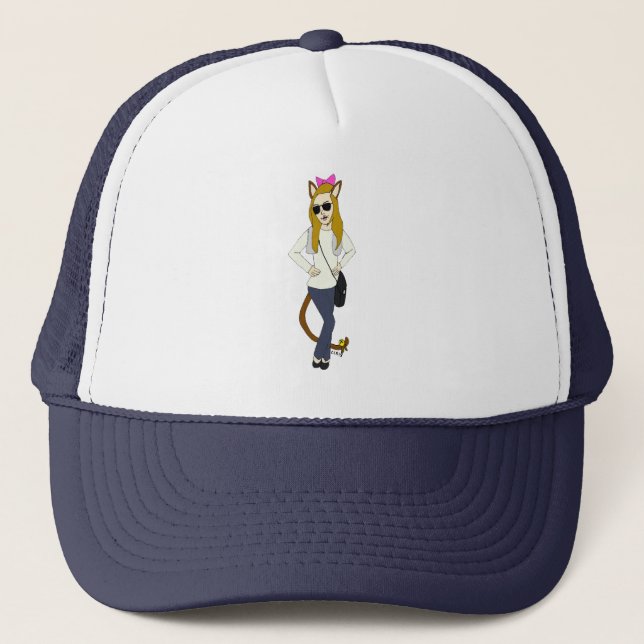 Katzenmädchen   truckerkappe (Vorderseite)