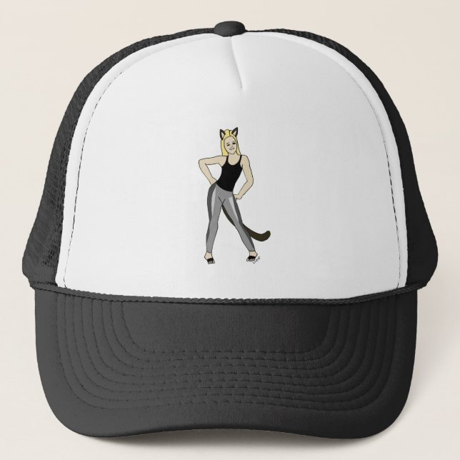 Katzenmädchen   truckerkappe (Vorderseite)