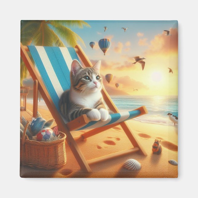Katzenmagnete, Geschenk für Katzenliebhaber Magnet (Vorne)