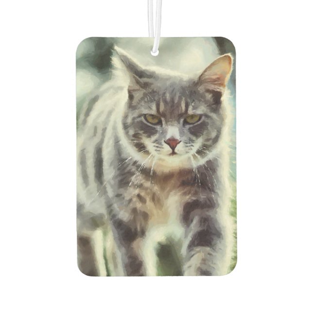 Katzenmalerei Autolufterfrischer (Rückseite)