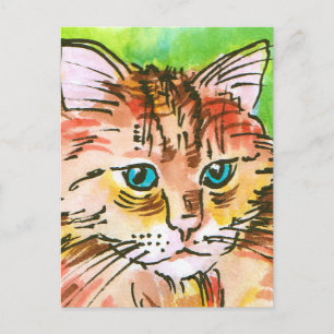Katzenmalerei Postkarte