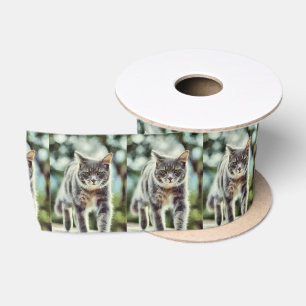 Katzenmalerei Satinband