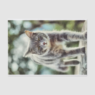 Katzenmalerei Seidenpapier