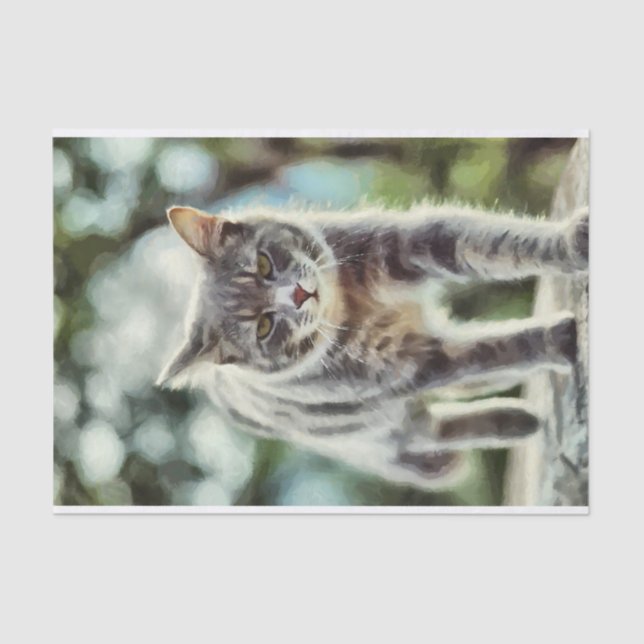 Katzenmalerei Seidenpapier (Vorderseite)