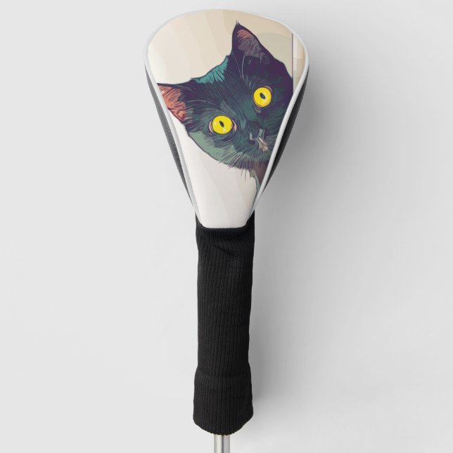 Katzenmalerei Tier Golf Headcover (Vorderseite)