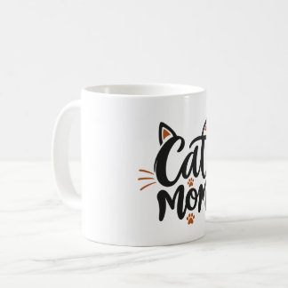 Katzenmama-Kaffeetasse – Elegante KATZENMAMA-Typog Kaffeetasse