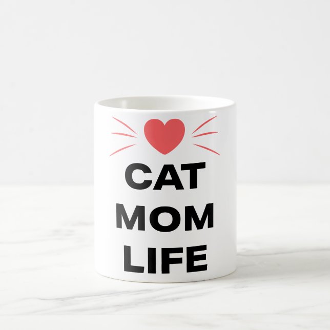 Katzenmama-Leben Kaffeetasse (Mittel)