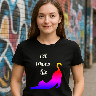 Katzenmama Leben - Kätzchen Stretch T-Shirt