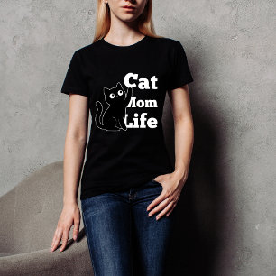Katzenmama-Leben Süßes Schwarzkatzen-Design Tri-Blend Shirt
