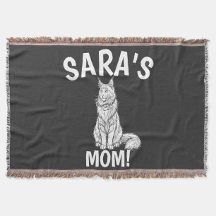 Katzenmama-Shirt, Personalisiert, Maine Coon, Hut Decke
