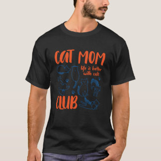 Katzenmama Sozialclub Leben besser mit Katzen Fur T-Shirt