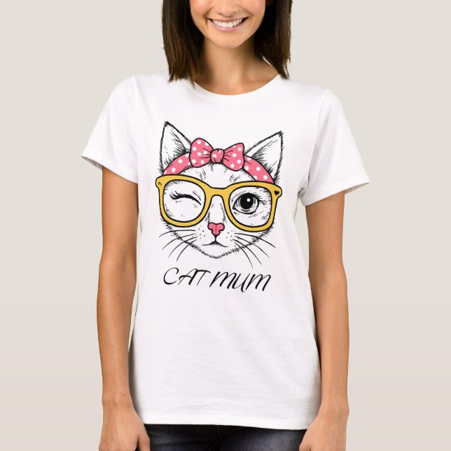 Katzenmama T-Shirt (Vorderseite)