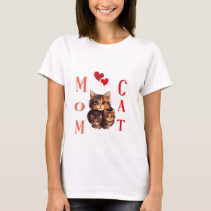 Katzenmama-T-Shirt – Süßes Katzenliebhaber-Shirt, T-Shirt