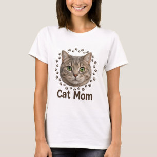 Katzenmama Tabby Damen T-Shirt