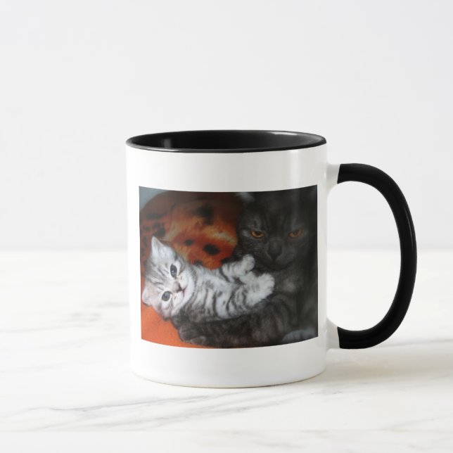 Katzenmama und Kätzchen-Tasse Tasse (Rechts)