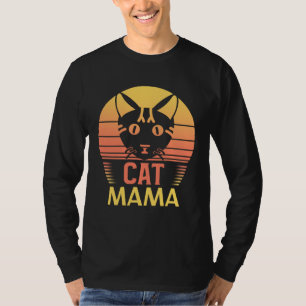 Katzenmama Vintage Eighties Style Katzenmutter Ret T-Shirt