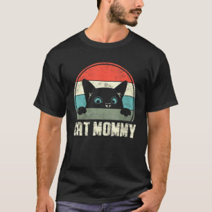 Katzenmama Vintage Haustier Kitty Muttertag Damen T-Shirt